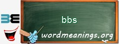 WordMeaning blackboard for bbs